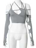 „E-Girl Cyber ​​​​Punk“ Langarmshirt