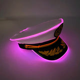 Chapéu de Pirata Luminoso LED "Brilho Rosa Fun"