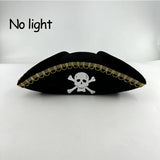 Chapéu de Pirata Luminoso LED "Brilho Rosa Fun"
