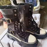 Bottes Canavas Chunky Militaires