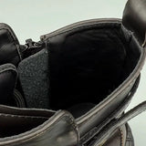 Bottines Motardes Plateformes Sombre